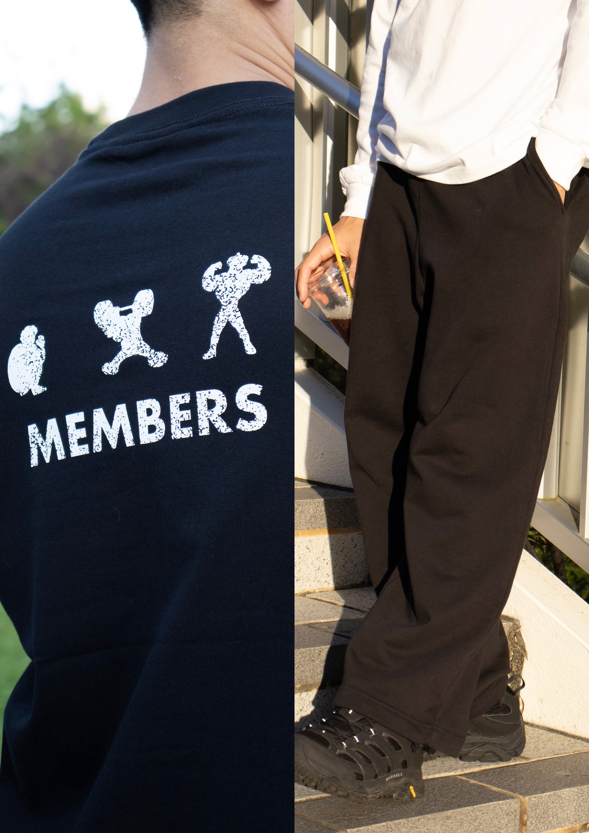REST DAY CLUB L/S Tee×ALL DAY RELAX Sweat Pants